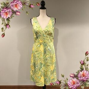 ‎Paisley print v-neck sleeveless dress